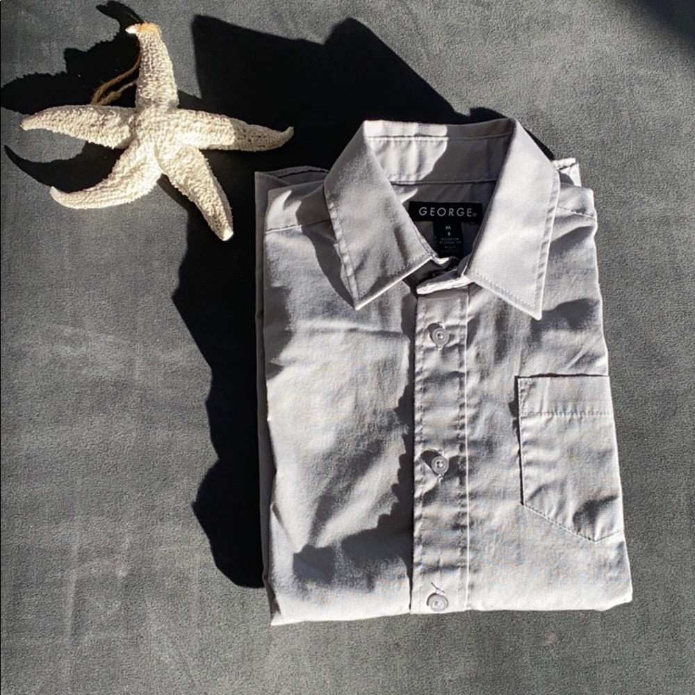 George Long Sleeve Gray Shirt Size 8